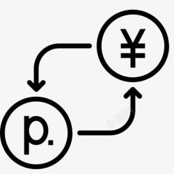 ruble转换货币金融钱卢布以日元货币兑图标高清图片