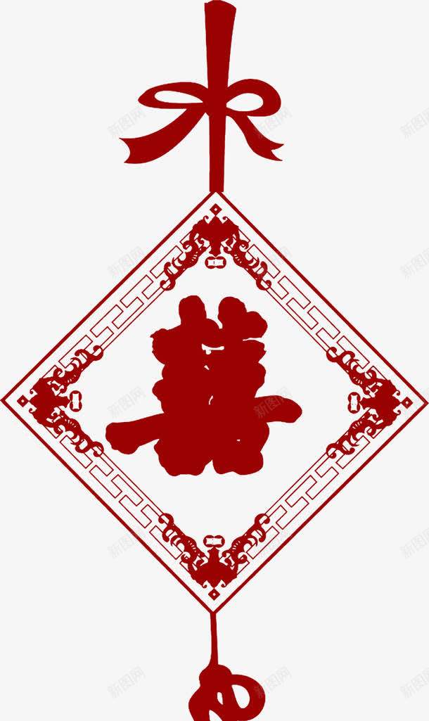 红色中国风中国结装饰手绘png免抠素材_新图网 https://ixintu.com 中国 国风 红色 装饰