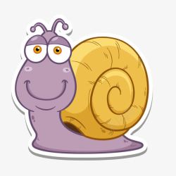 鍗楃摐可爱卡通蜗牛比矢量图高清图片