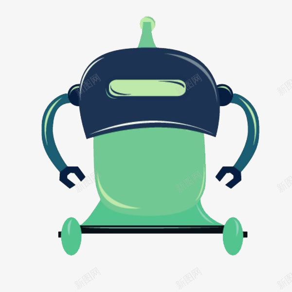 手绘创意机器人图png免抠素材_新图网 https://ixintu.com 卡通手绘 商务 抽象 机器人 水彩 科技 绿色