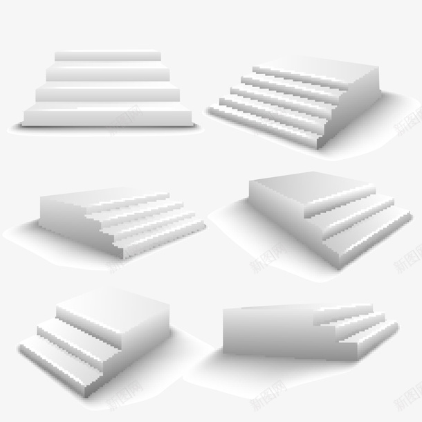 六种白色阶梯矢量图eps免抠素材_新图网 https://ixintu.com 六种阶梯 白色 白色阶梯 矢量阶梯 阶梯 阶梯PNG 矢量图