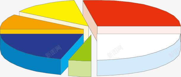 饼形图png免抠素材_新图网 https://ixintu.com ppt 数据分析 立体图表 面积图表 饼形图