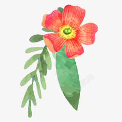 手绘装饰花卉植物矢量图素材