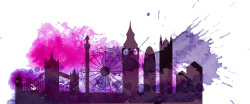 卡通法国城市轮廓英国伦敦矢量图高清图片