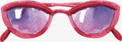 红色的眼镜矢量图素材