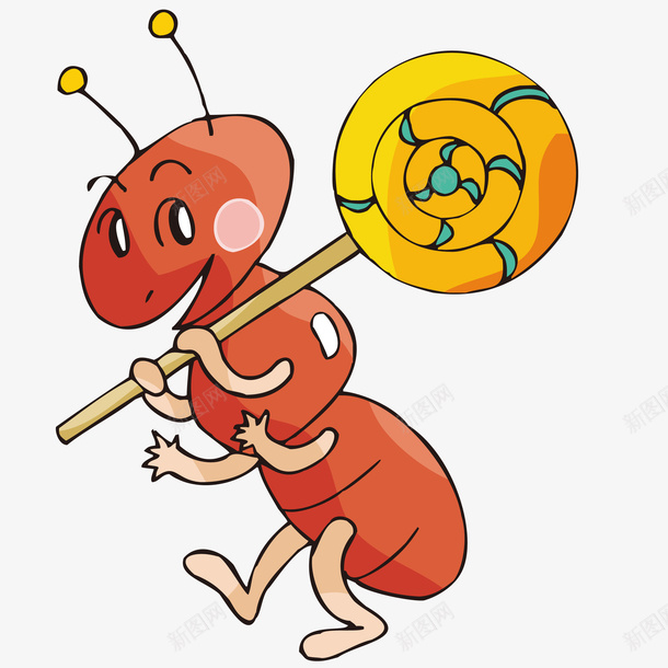 蚂蚁扛棒棒糖png免抠素材_新图网 https://ixintu.com 棒棒糖 爱吃的 甜蜜的 蚂蚁