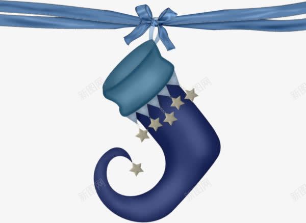 圣诞袜蓝色png免抠素材_新图网 https://ixintu.com 圣诞礼物袋 圣诞袜 蓝色圣诞袜 蓝色礼物袋
