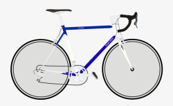 手绘创意自行车图矢量图素材