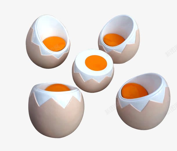 拨开的鸡蛋png免抠素材_新图网 https://ixintu.com 蛋黄 食物 鸡蛋