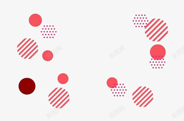 红色圆形规则图形效果群png免抠素材_新图网 https://ixintu.com 圆形 效果 效果图形 红色 规则图形