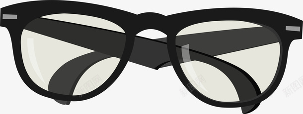 黑色眼镜图案png免抠素材_新图网 https://ixintu.com 卡通 眼镜 眼镜框 矢量图案 装饰图案 黑框