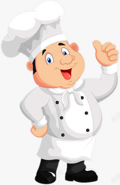 戴帽子的厨师png免抠素材_新图网 https://ixintu.com 卡通 厨师 手绘 拇指