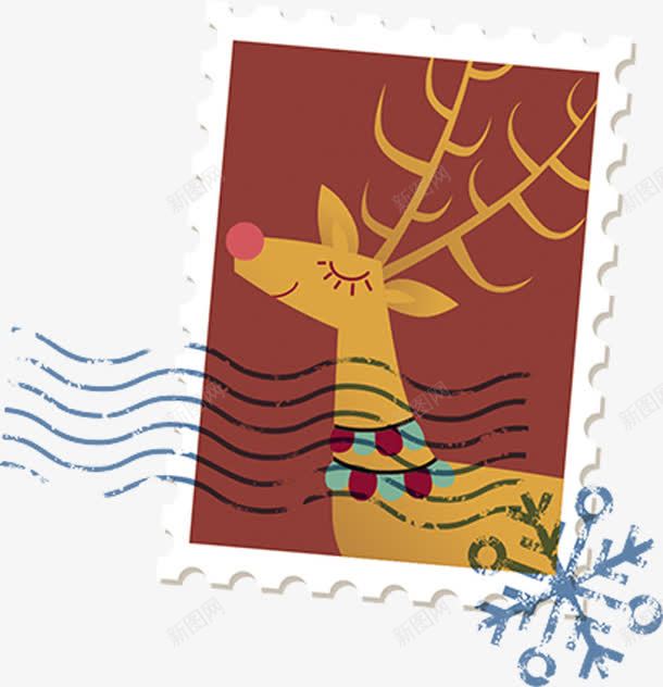 圣诞邮票png免抠素材_新图网 https://ixintu.com 圣诞 邮票 鹿