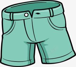 绿色短裤绿色牛仔短裤高清图片