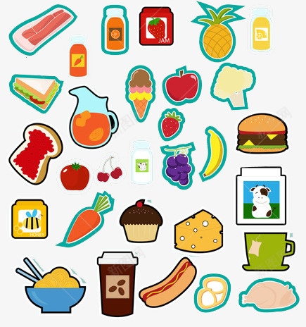 儿童卡通食品图案套图png免抠素材_新图网 https://ixintu.com 儿童节 卡通 图案 手绘 食品