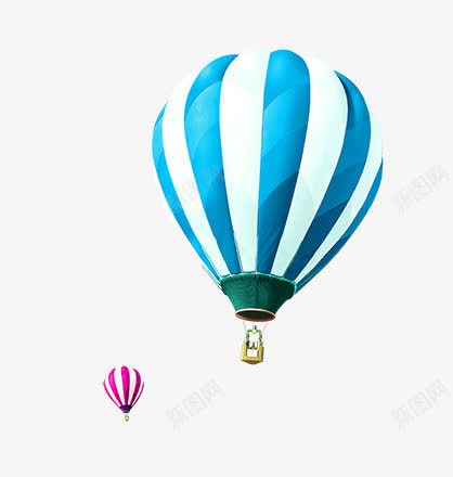 蓝色红色热气球装饰png免抠素材_新图网 https://ixintu.com 热气球 红色 蓝色 装饰