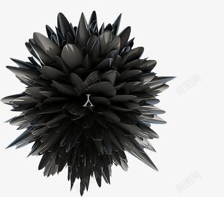 黑色科技花朵图标png免抠素材_新图网 https://ixintu.com 图标 科技 花朵 黑色