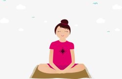 练习瑜伽放松心情瑜伽静坐人物高清图片