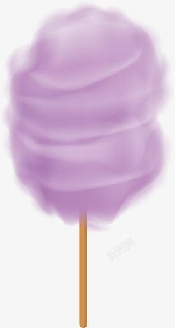 紫色棉花糖矢量图素材