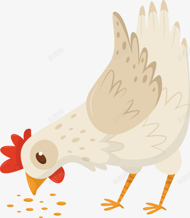 正在吃东西的母鸡矢量图eps免抠素材_新图网 https://ixintu.com 正在吃东西 母鸡PNG 母鸡下载 白色 白色母鸡 矢量母鸡 矢量图