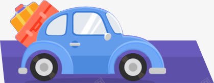 扁平风格创意合成蓝色的汽车png免抠素材_新图网 https://ixintu.com 创意 合成 扁平 汽车 蓝色 风格