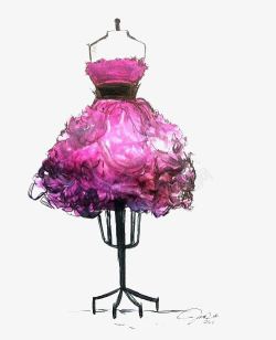 紫色连衣裙礼服高清图片