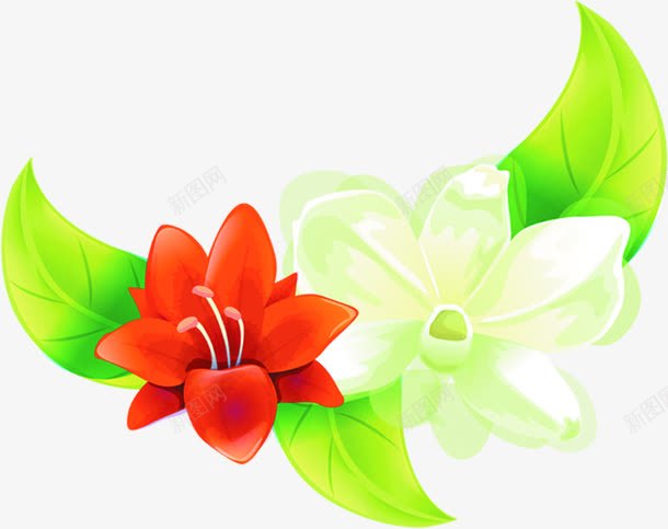 彩色清新花朵植物手绘png免抠素材_新图网 https://ixintu.com 彩色 植物 清新 花朵