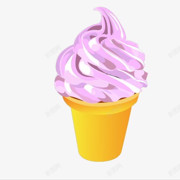 香芋冰淇淋png免抠素材_新图网 https://ixintu.com 冰淇淋 冷饮 卡通 紫色 雪糕 食物