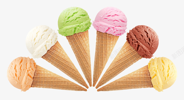 彩色冰淇淋png免抠素材_新图网 https://ixintu.com PNG图形 PNG装饰 冰淇淋 冷饮 装饰 食物