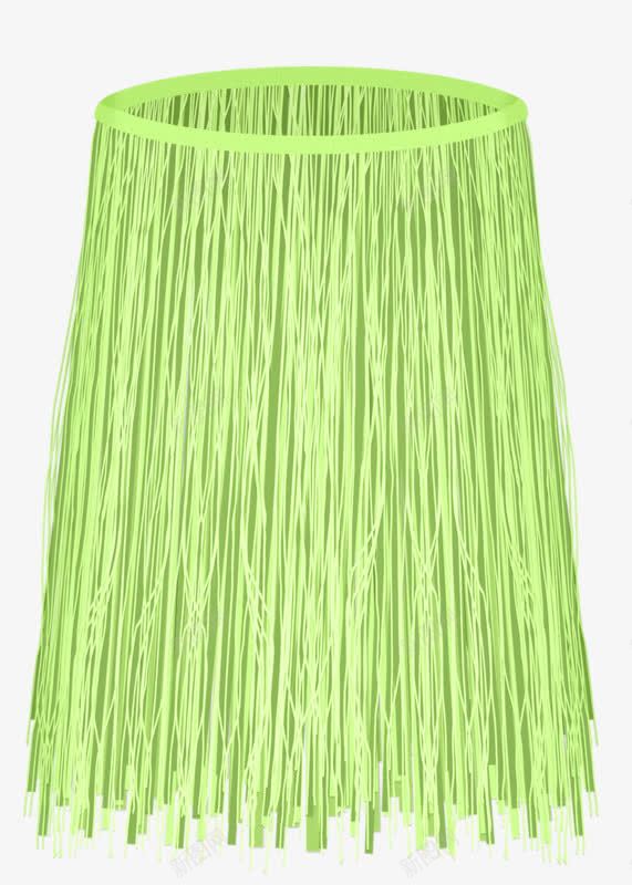 纤维草裙png免抠素材_新图网 https://ixintu.com 创意 纤维 绿色 裙子