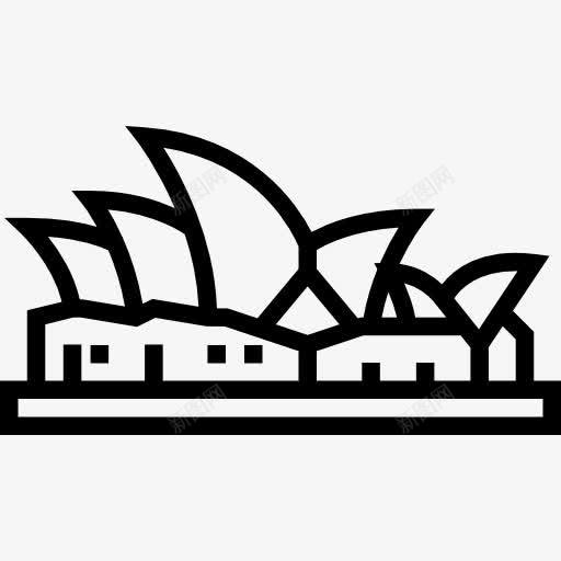 悉尼歌剧院图标png_新图网 https://ixintu.com 地标建筑 建筑 悉尼歌剧院 澳大利亚 纪念碑