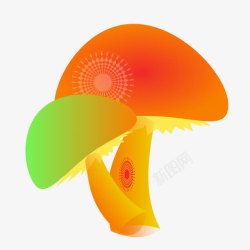 菌类养生卡通彩色小蘑菇高清图片