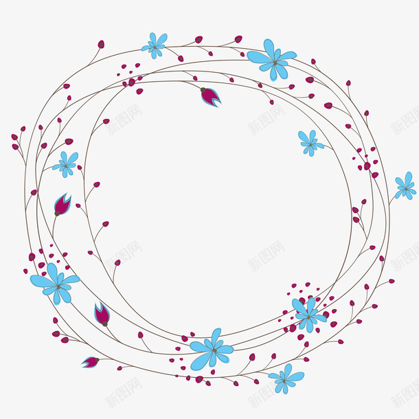 线型图案矢量图eps免抠素材_新图网 https://ixintu.com 300像素图 EPS图免抠 大图免抠 线条 蓝色花朵 高清免抠 矢量图