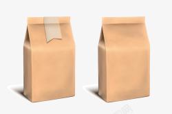 两个包装两个褐色包装矢量图高清图片