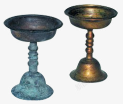 金色小油灯铜器中国古代油灯高清图片