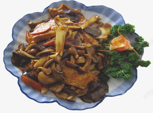 杂菌烧豆腐png免抠素材_新图网 https://ixintu.com 美食 菌类 蘑菇 豆腐 食物