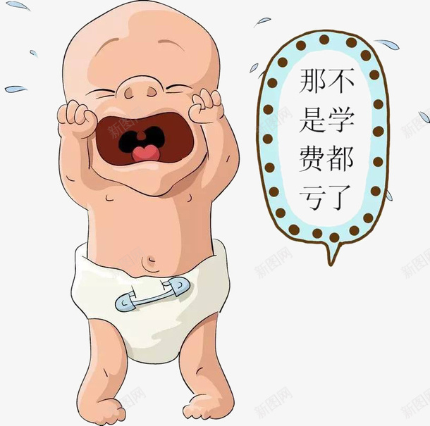 哭鼻子小男孩png免抠素材_新图网 https://ixintu.com 卡通元素 哭泣 学费 小男孩