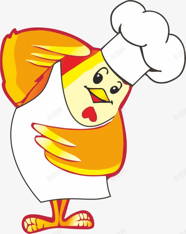 母鸡png免抠素材_新图网 https://ixintu.com 动物 卡通 厨师帽 小鸡妈妈 彩色