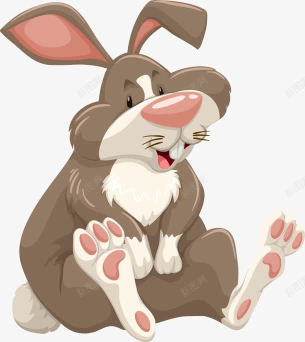 卡通灰兔png免抠素材_新图网 https://ixintu.com Q版灰兔 可爱的灰兔 手绘灰兔 纯草食性动物
