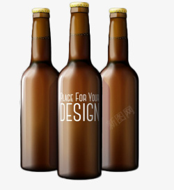 三个瓶子三个棕色瓶子创意高清图片