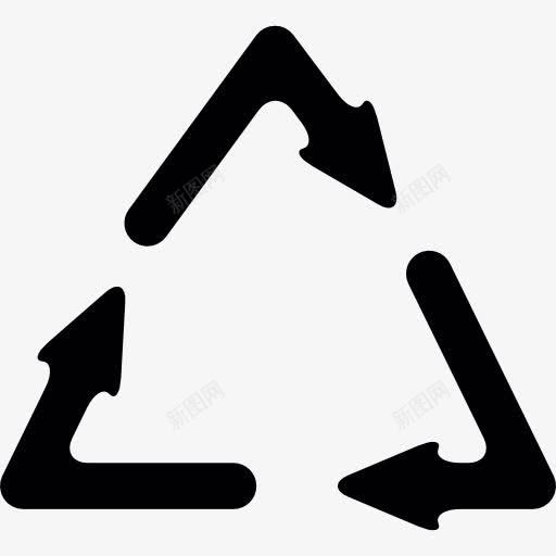 回收标志三箭图标png_新图网 https://ixintu.com 三角形 方向 箭头 顺时针