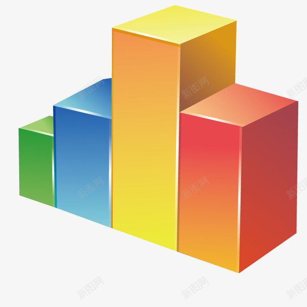 数据柱体png免抠素材_新图网 https://ixintu.com 3d立体 信息 模型 统计