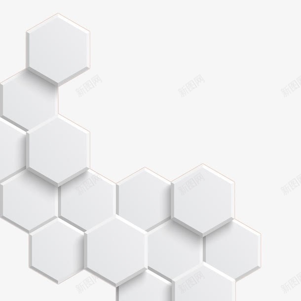 白色透明六边型图案png免抠素材_新图网 https://ixintu.com 六边形 精美元素 精美图案 透明素材