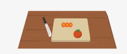 切菜板刀和番茄素材
