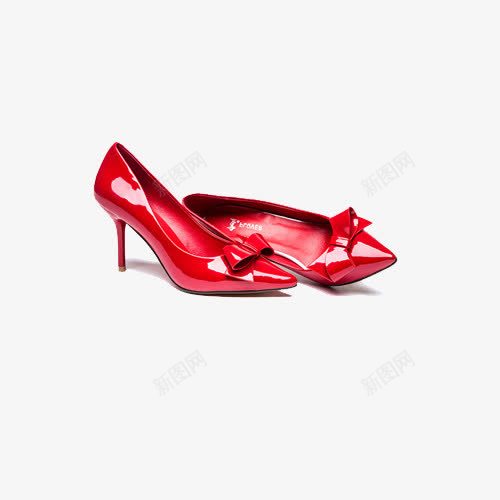 一双红色高跟鞋png免抠素材_新图网 https://ixintu.com 实物 红色 红色高跟鞋 高跟鞋