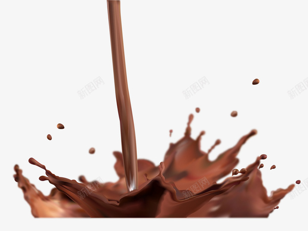 装饰矢量图eps免抠素材_新图网 https://ixintu.com 巧克力色 液体 装饰 矢量图