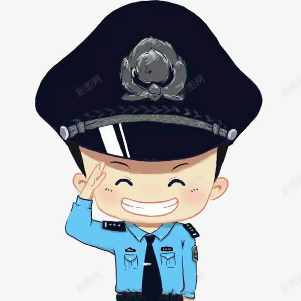 笑嘻嘻的警察png免抠素材_新图网 https://ixintu.com 卡通 担当 笑眯眯 警察 设计