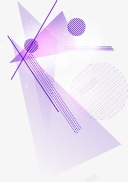 紫色清新几何图形边框纹理素材
