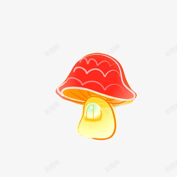 卡通小蘑菇png免抠素材_新图网 https://ixintu.com 小蘑菇 蘑菇房子