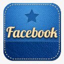 Facebook蓝色星星标志图标图标